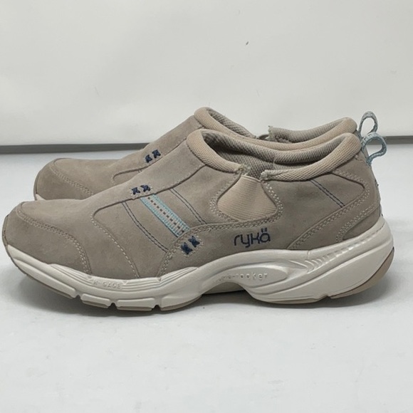 Ryka Shoes - Vintage Ladies Ryka Ortho-Lite beige/blue walking shoes, size 9W